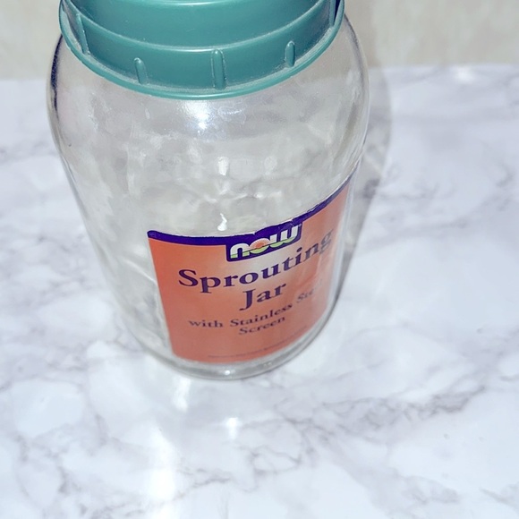 NOW Sprouting Jar with Green Lid - Picture 2 of 4
